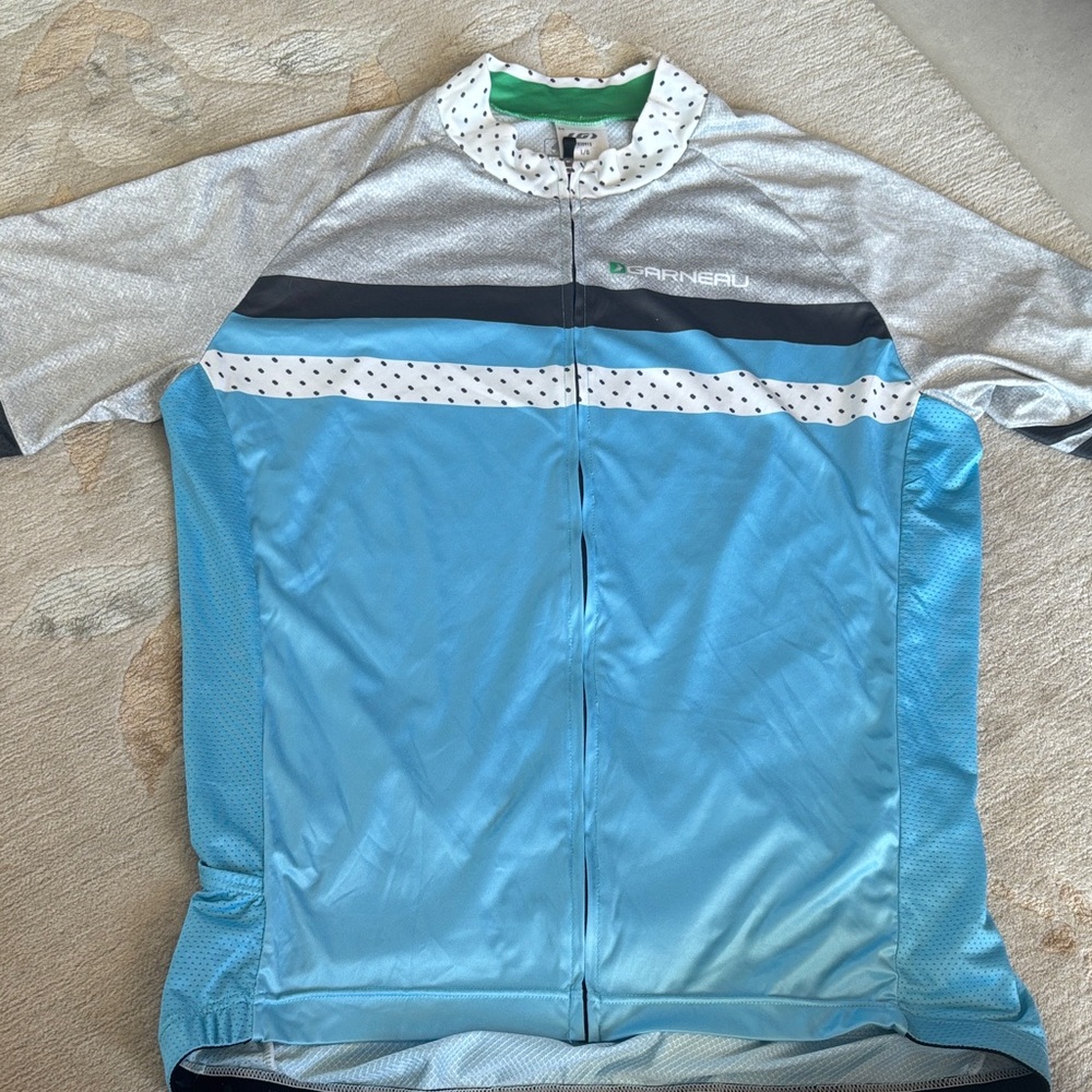 Garneau Men's Blue and Gray Cycling Jersey